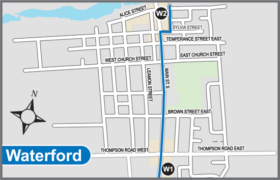Ride Norfolk Map For Waterford Ontario Canada
